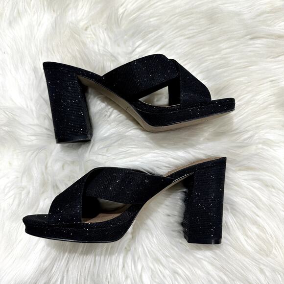 Tahari Posey Sparkle Sandal Heels Sz 8 - Picture 5 of 9